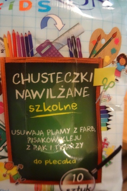 marion chusteczki nawilżane szkolne