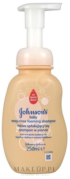 johnsons baby łatwo spłukujący się szampon w piance 250 ml