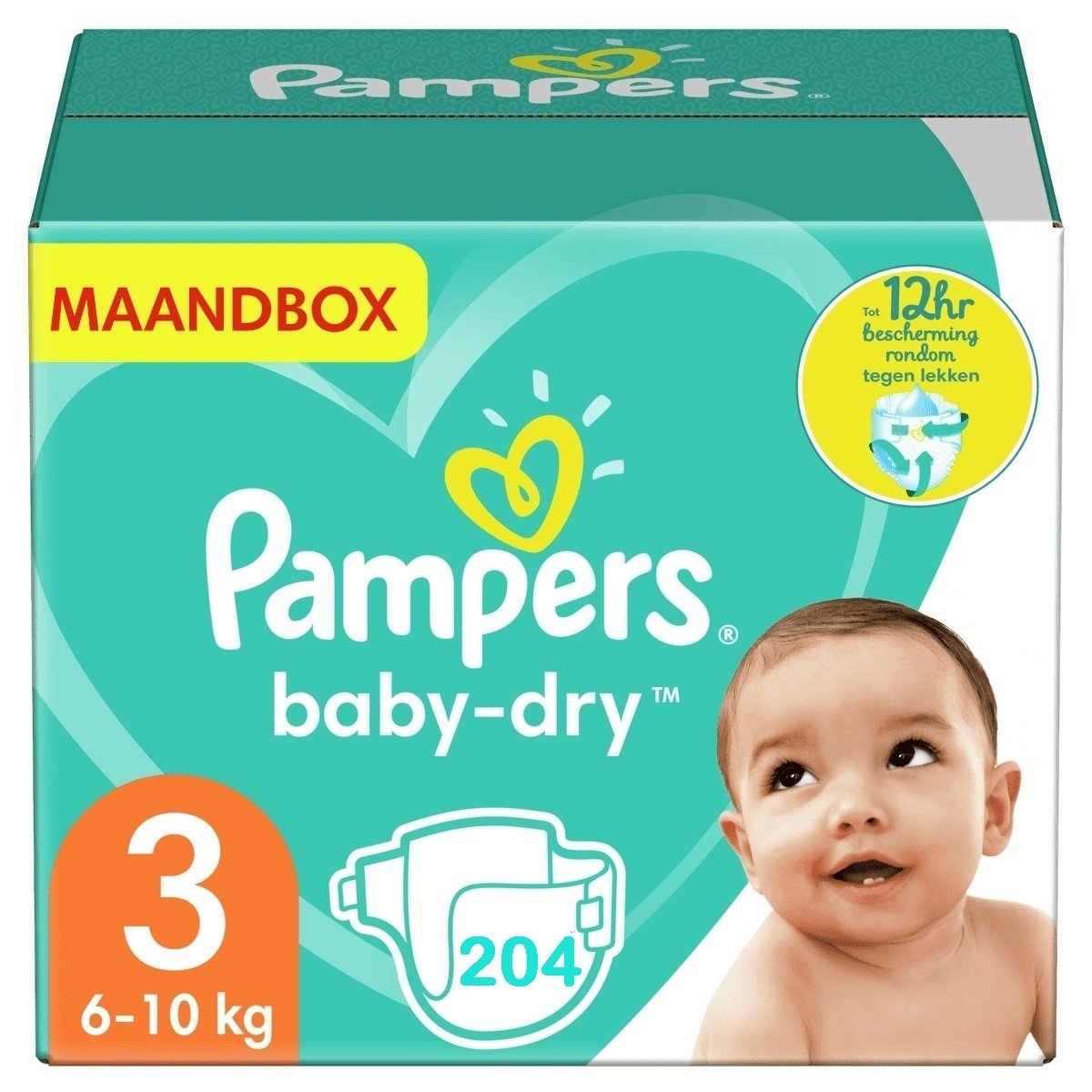 pampers maat 3 204 stuks