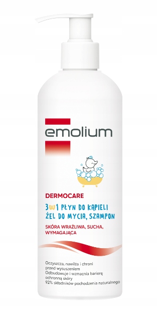 emolium dermocare 3w1 płyn żel szampon i materacyk do wanny