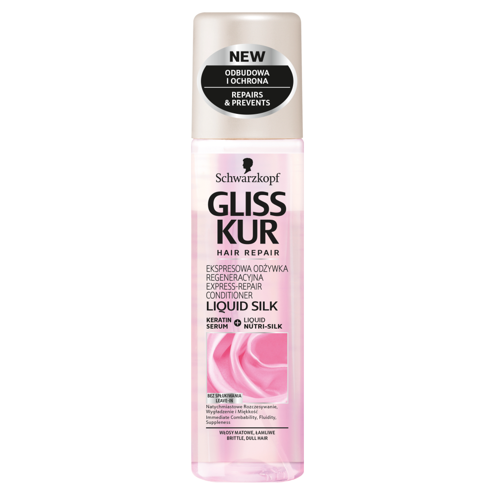 gliss kurliquid silk odżywka do włosów matowych i łamliwych