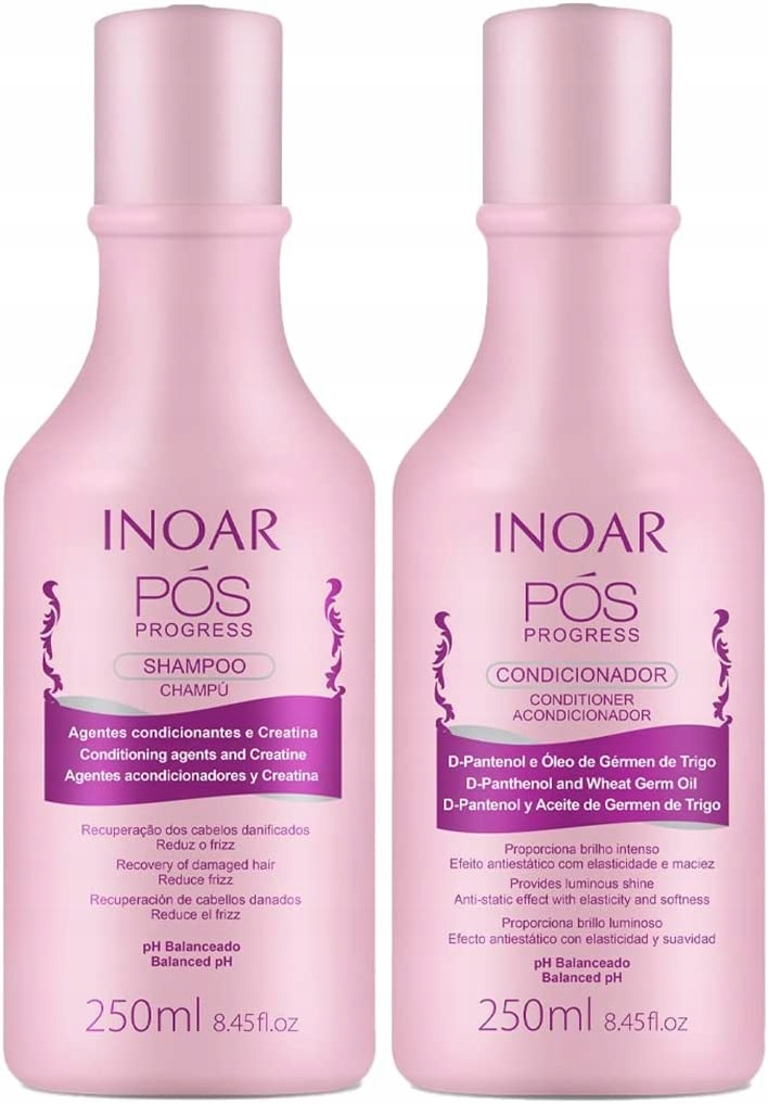 inoar pos progress duo pack szampon 250ml odżywka