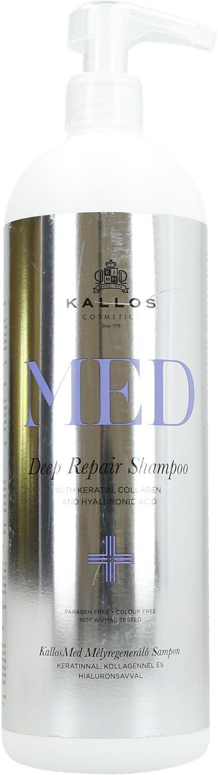 kallos med deep repair regenerujący szampon do włosów