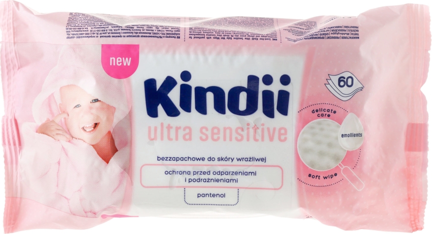 chusteczki nawilżane kindii new baby care