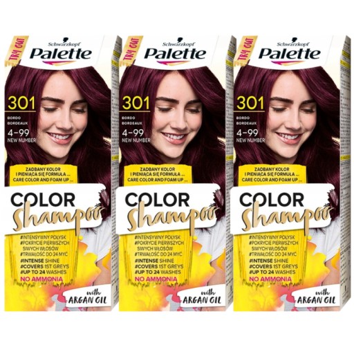 palette color shampoo szampon koloryzującybordo