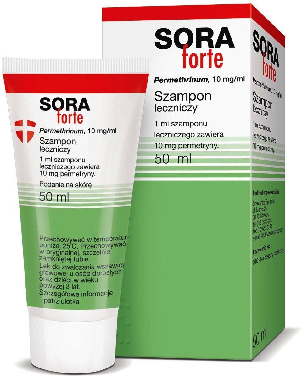 sora forte 10mg ml szampon leczniczy przeciw wszawicy 50ml