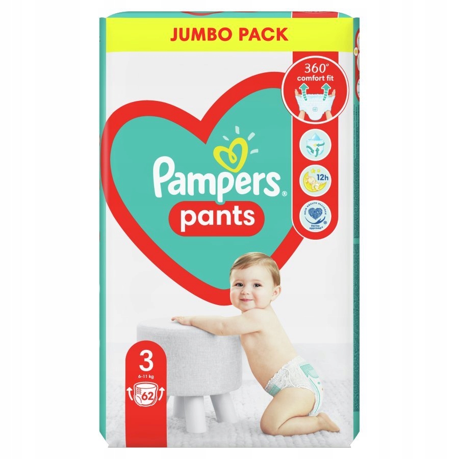 pieluchomajtki pampers 60szt