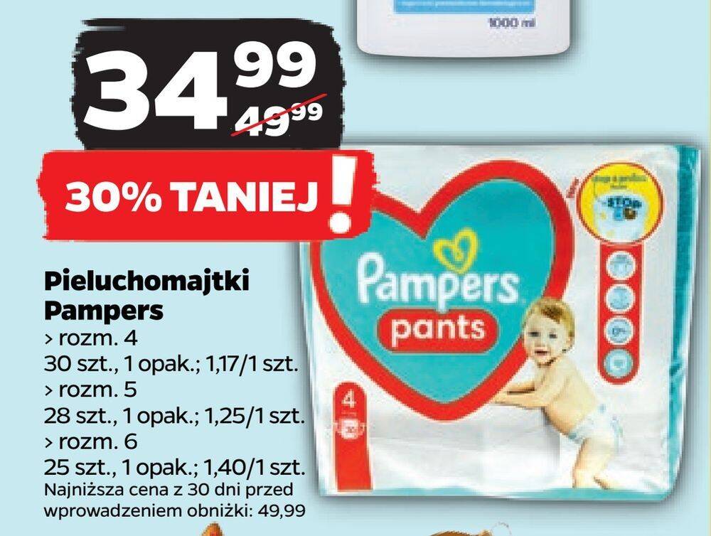 netto pieluchomajtki pampers