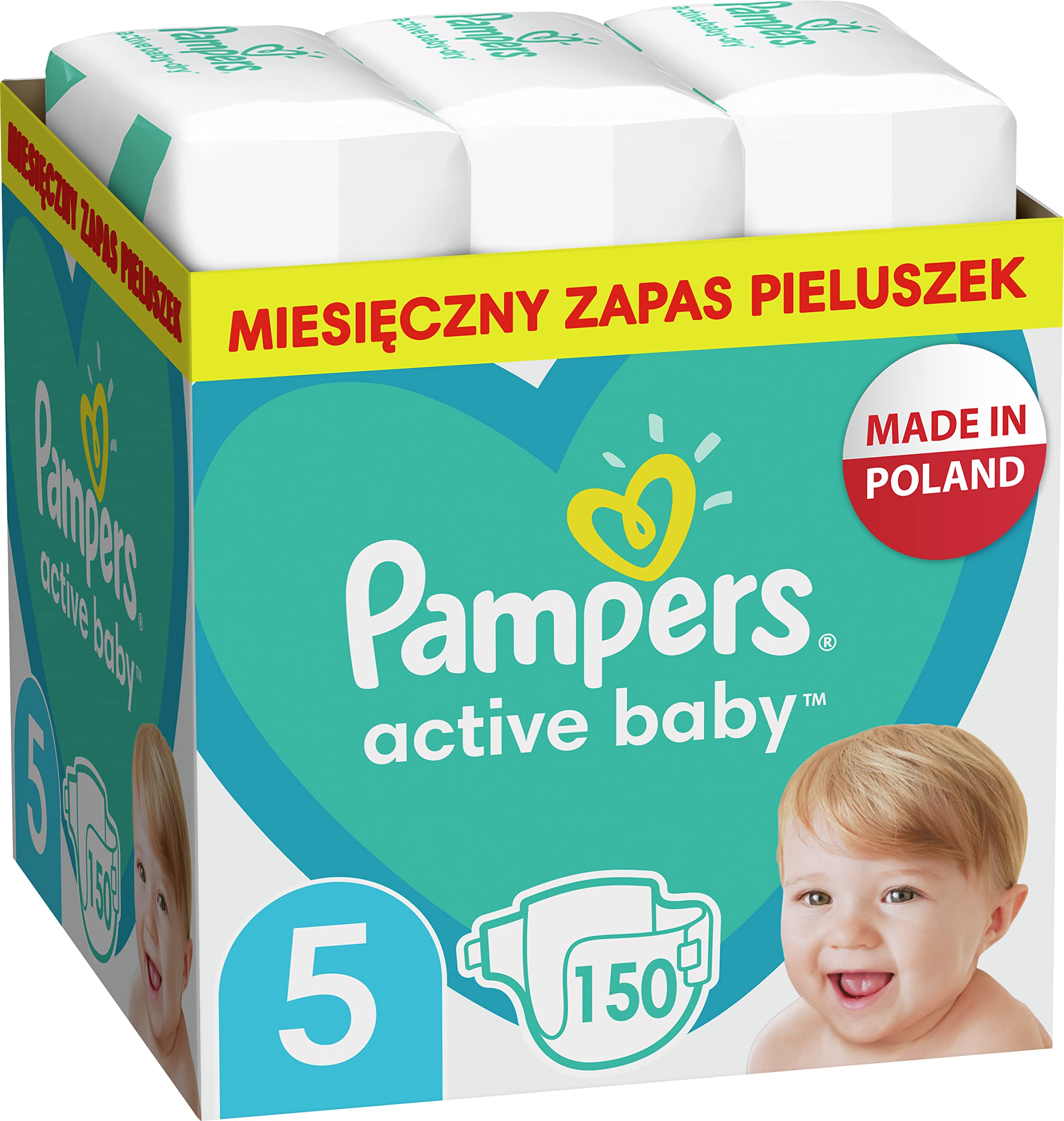 pampers active baby 5 pieluchy pieluszki 156szt