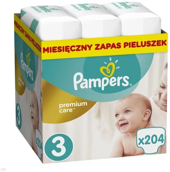 pieluchy jednorazowe pampers premium care 3 midi 5-9 kg