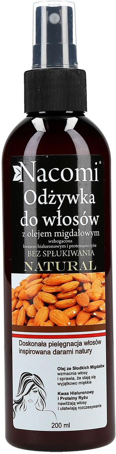 nacomi odżywka do włosów z olejkiem migdałowym w w spray