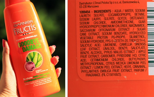 garnier fructis goodbye damage szampon skład