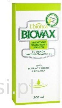 lbiotica biovax szampon do włosów przetłuszczających szampon