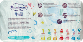 babydream fun&fit pieluszki jednorazowe newborn 1 2-5 kg