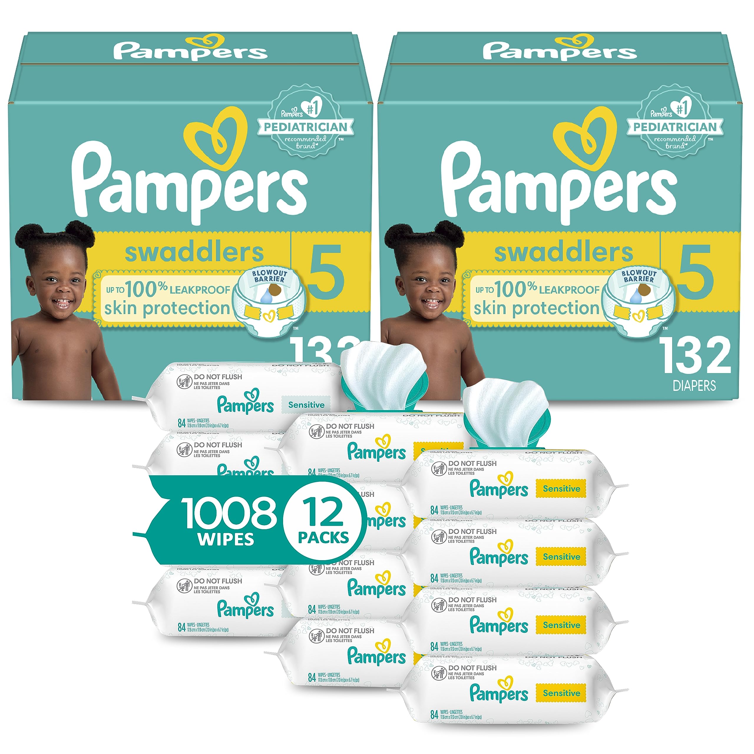 pampers 132 count size 4