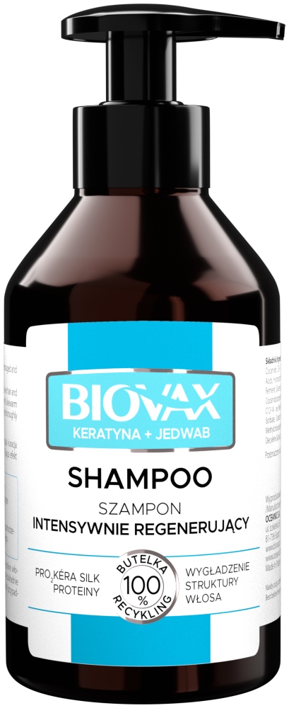 biovax keratyna jedwab szampon do włosów 400 ml 17884