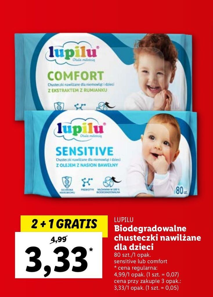 lidl chusteczki nawilżane lupilu