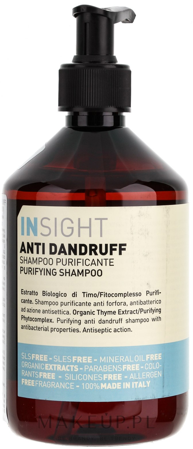 insight anti dandruff purifying shampoo szampon przeciwłupieżowy