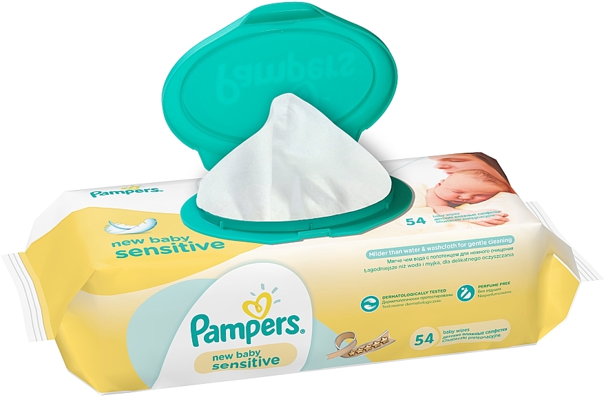 pampers new baby chusteczki nawilżane sensitive 54 sztuki