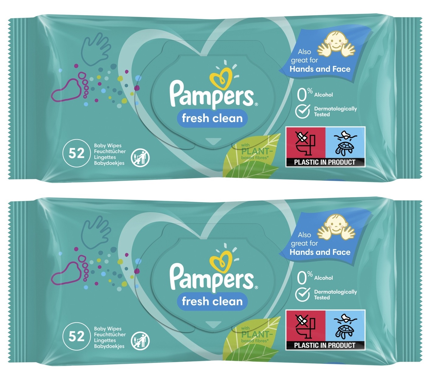 pampers fresh clean chusteczki nawilżane 52 szt