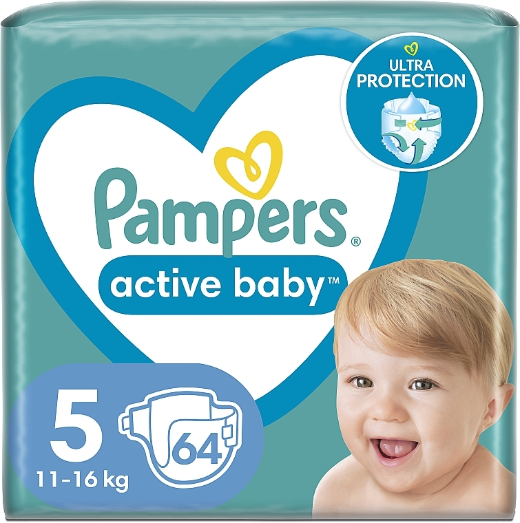 pampers aktiv baby roz 5 64 szt