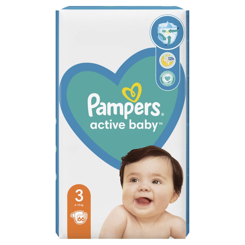 pampers pieluchy active baby 6 extra duże 66 szt