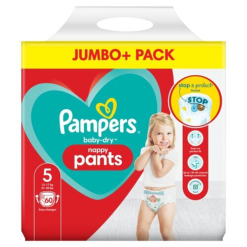 pampers baby dry nappy pants size 5