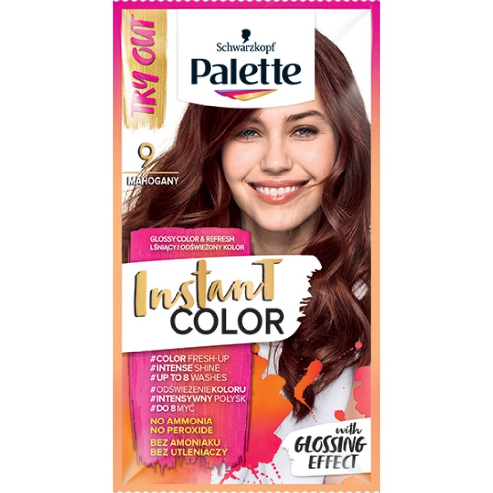 palette instant color szampon koloryzujący nr 9 mahoń