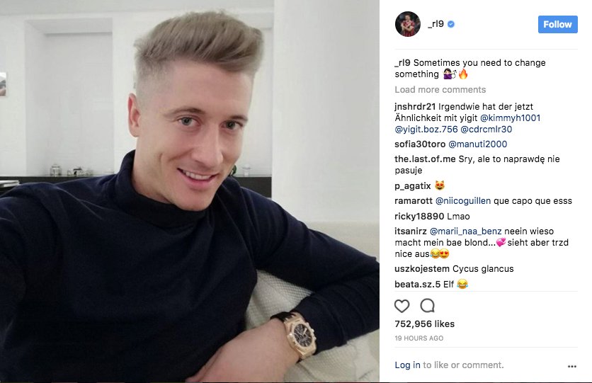 robert lewandowski blond szampon