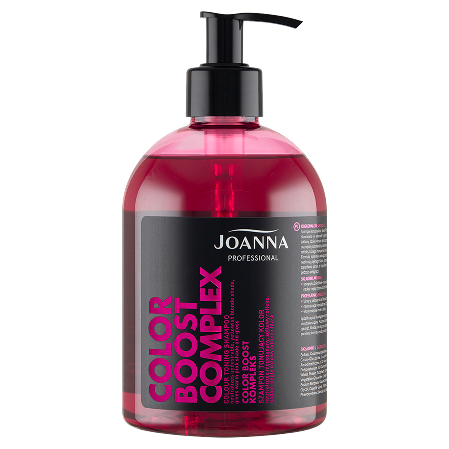 joanna color boost complex szampon tonujacy różowy hebe