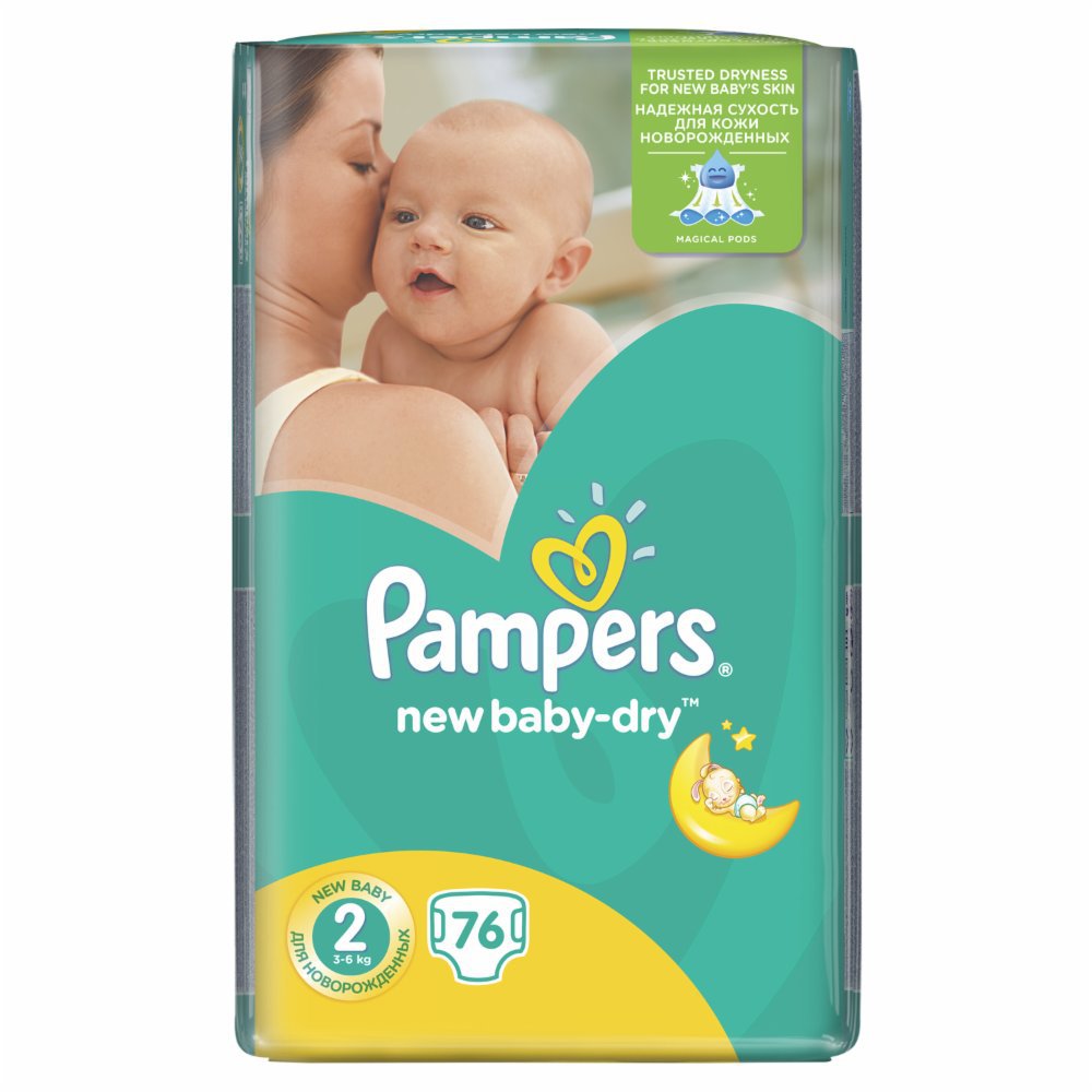 pampers new beby dry 76