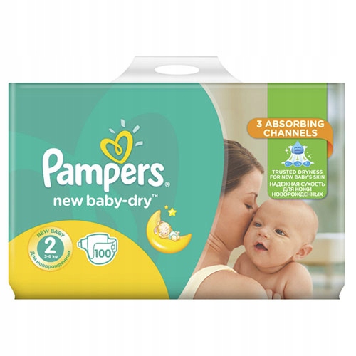 pampers new baby dry 2 100 szt