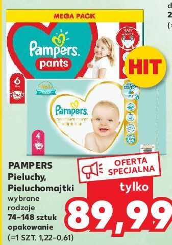 6 pak mokrych vhusteczek pampers kaufland