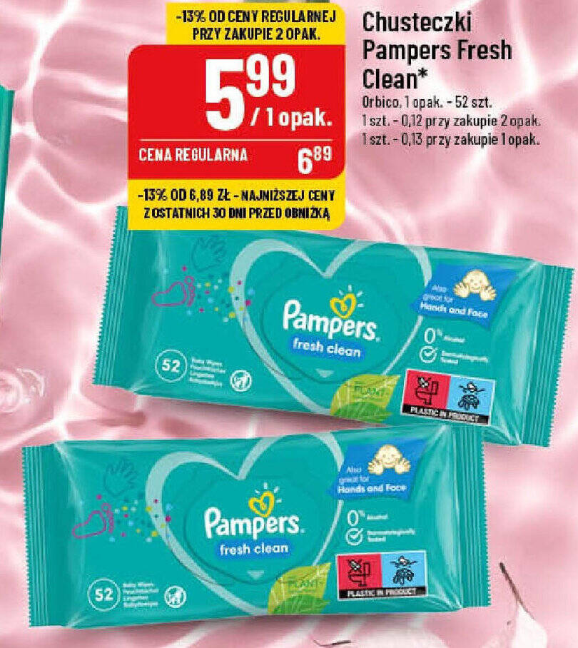 chusteczki pampers fresh clean selgros