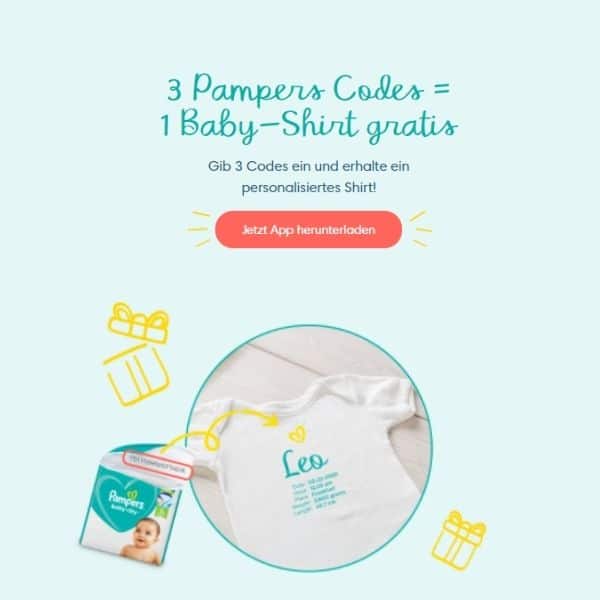 gratis t shirt pampers