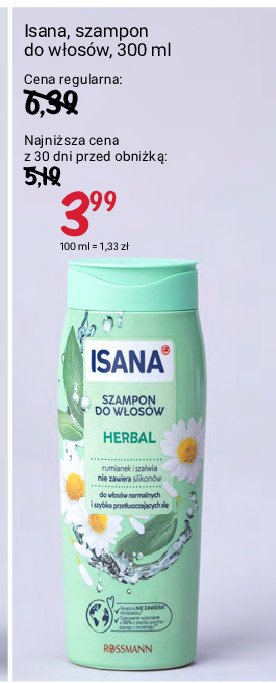 isana szampon do włosów 7 ziół 50ml