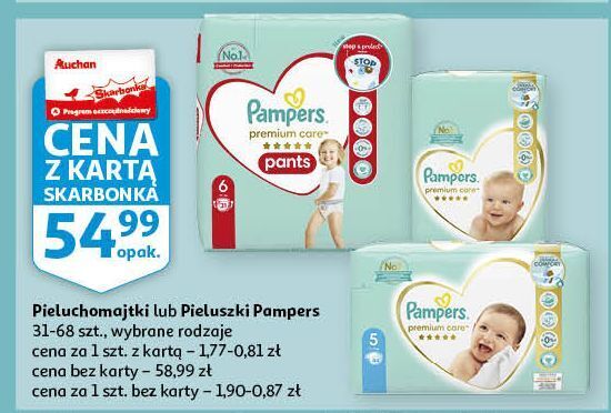 auchan pieluchy pampers cena