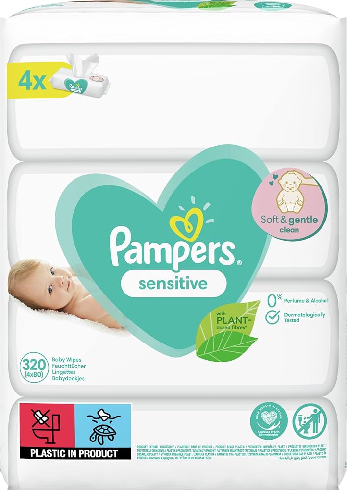 pampers sensitive chusteczki nawilżane dla niemowląt 80 szt