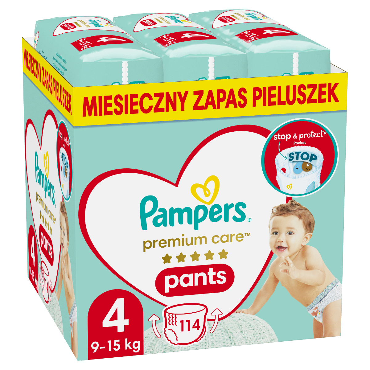 miesięczny boks pieluszek pampers