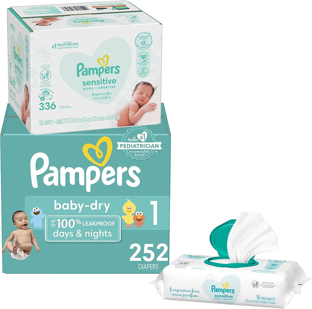 newborn pampers wet napkins