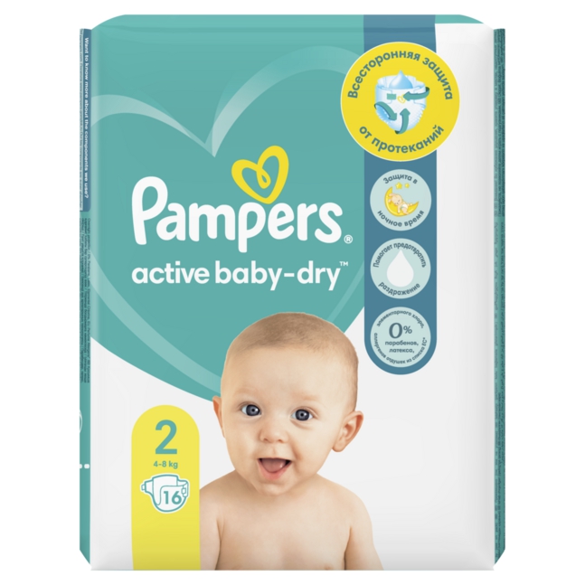 pampers 2 new baby dry 72 szt