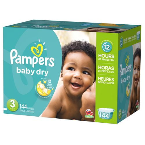 pampers new baby dry giga box 144