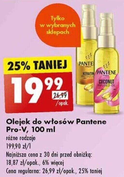 olejek do włosów pantene rossmann