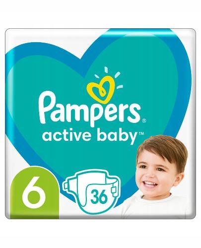 pampers active baby dry pieluchy rozmiar 6 36 sztuk