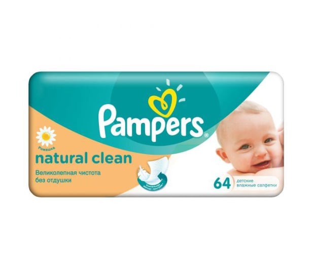 pampers natural clean chusteczki nawilżane 64 szt