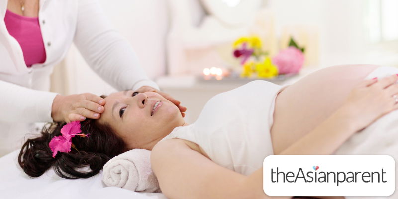 pregnant pampering massage