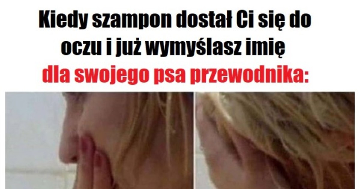 szampon dostał się do oczu