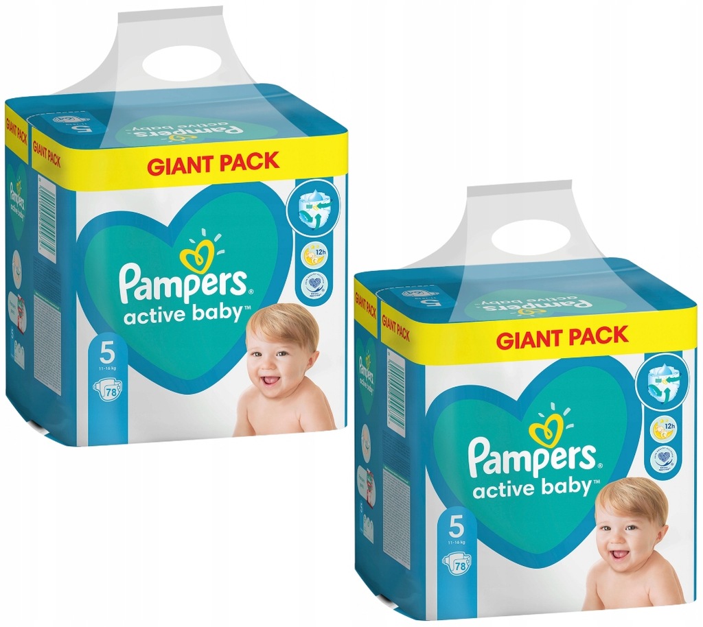 pampers active baby 5 pieluchy pieluszki 156szt