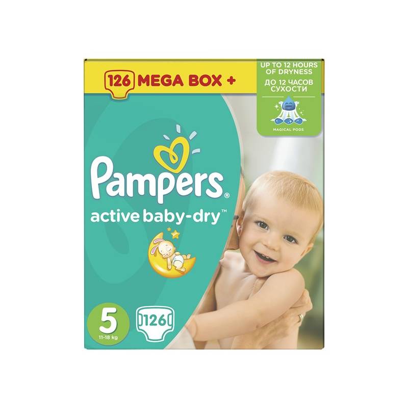 pieluchy pampers active baby dry 5 mega box