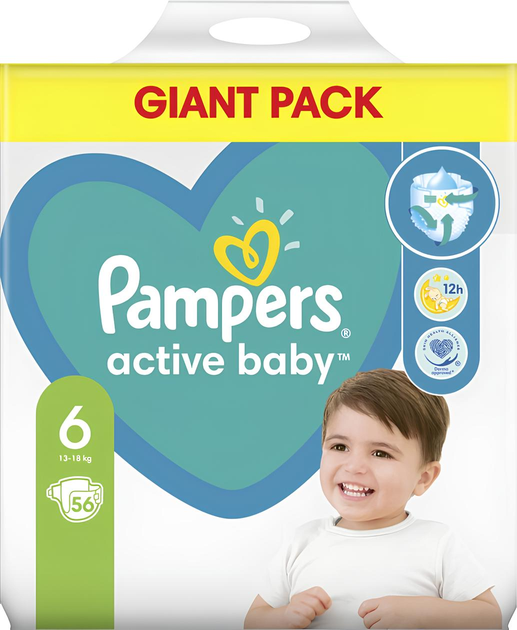 pieluchy pampers 6 56 sztuk